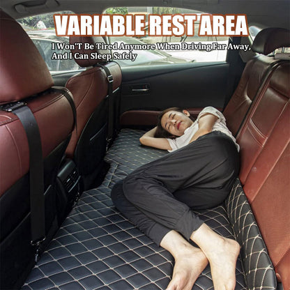 Matelas de Voiture Pliable avec Sangles Solides pour Siege Arrière
