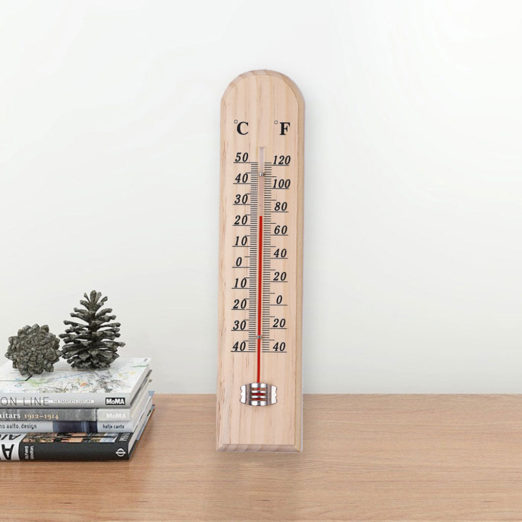 thermomètre en bois pour intérieur ou extérieur 25cm