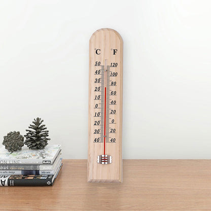thermomètre en bois pour intérieur ou extérieur 25cm
