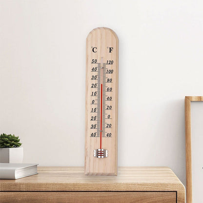 thermomètre en bois pour intérieur ou extérieur 25cm - تنزوت