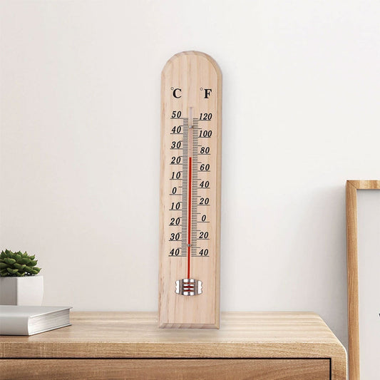 thermomètre en bois pour intérieur ou extérieur 25cm - تنزوت