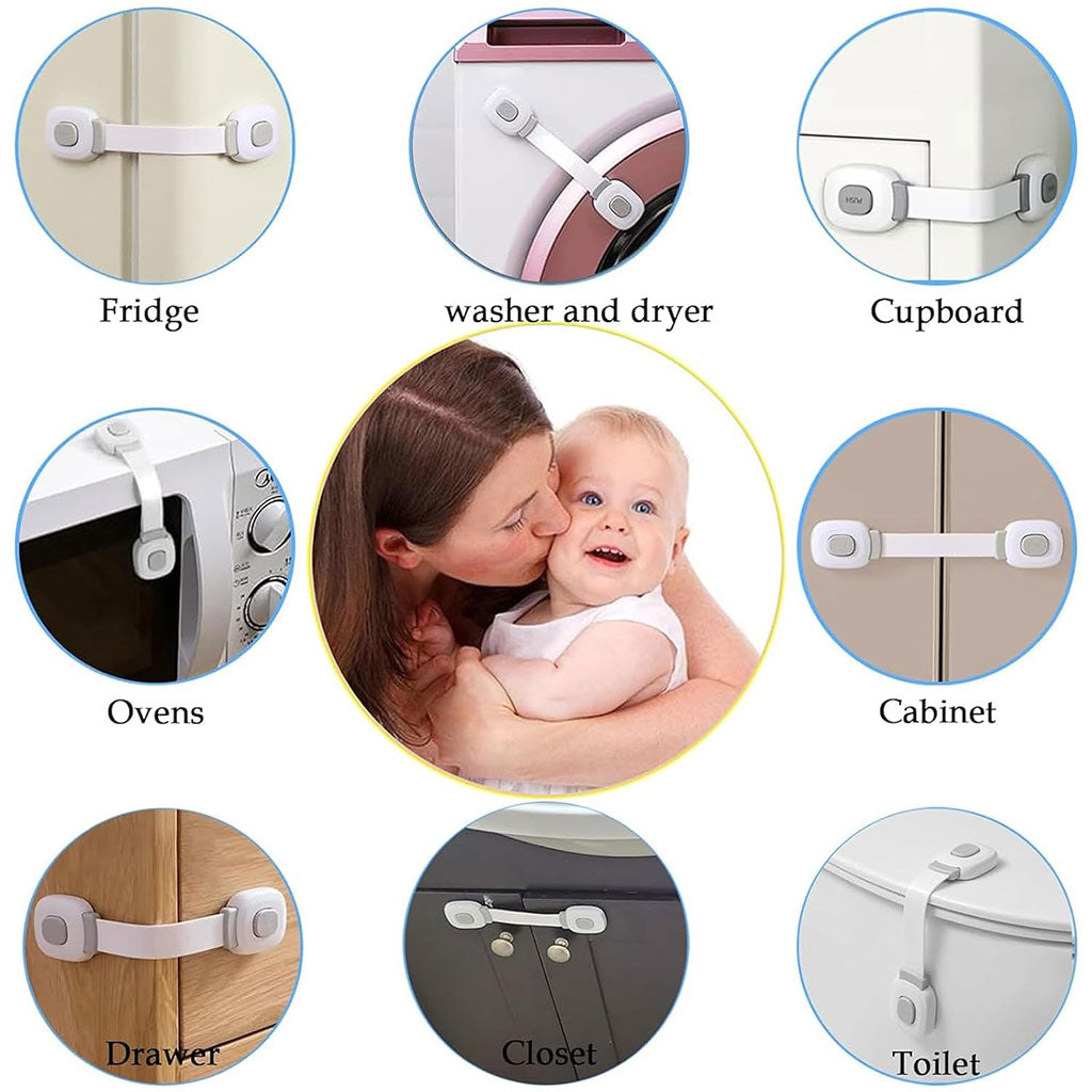 Pack de 3 verrous de sécurité enfant pour électroménager et tiroirs – طقم قفل حماية للأطفال