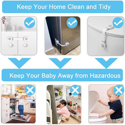 Pack de 3 verrous de sécurité enfant pour électroménager et tiroirs – طقم قفل حماية للأطفال