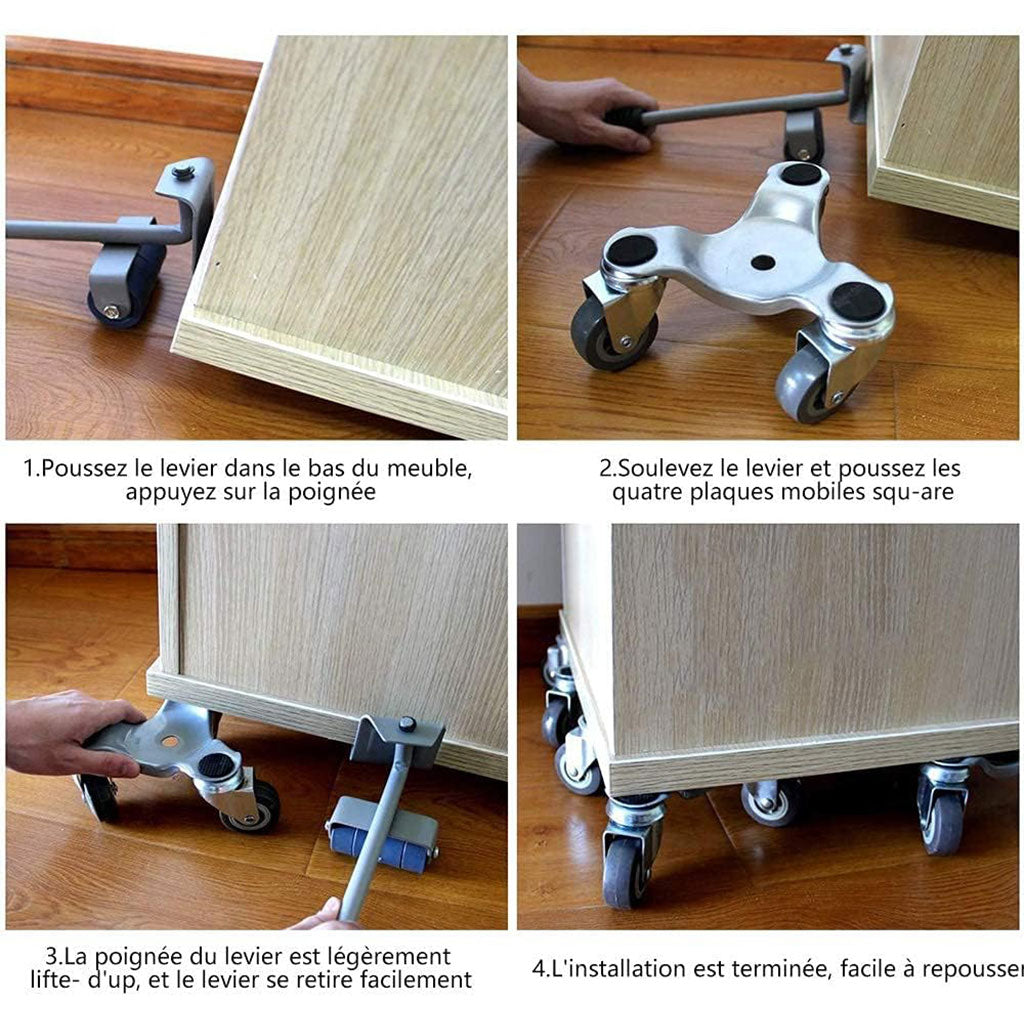 KIT Roulettes Déplacement Meubles 5PCS LAMBOSS – طقم تحريك الأثاث