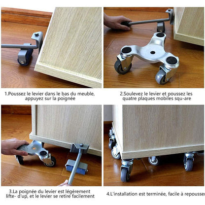 KIT Roulettes Déplacement Meubles 5PCS LAMBOSS – طقم تحريك الأثاث