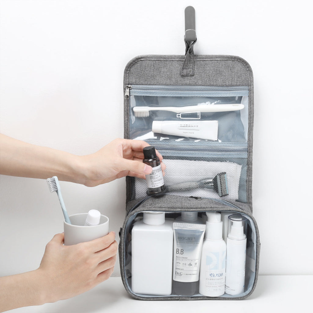 Trousse de Toilette de Voyage à Suspendre, Imperméable et Légère, Grande Capacité