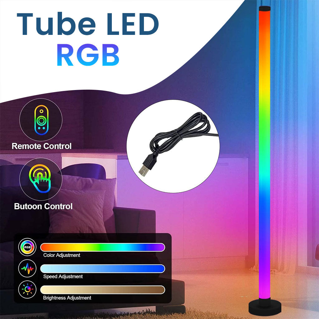Lampadaire d’Angle LED RGB à Intensité Variable – مصباح ملون للديكور تنزوت