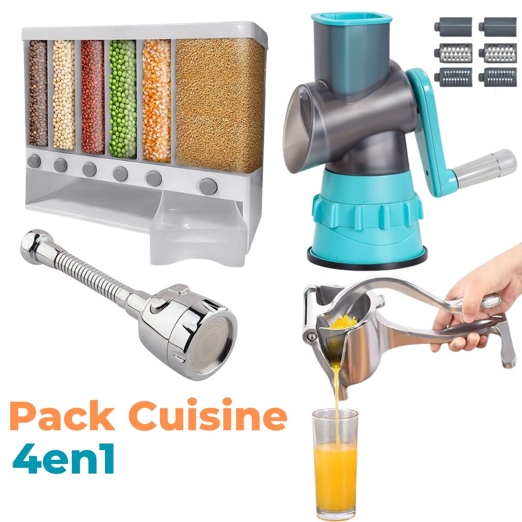 PACK CUISINE 4EN1 - Coupe-légumes تنزوت