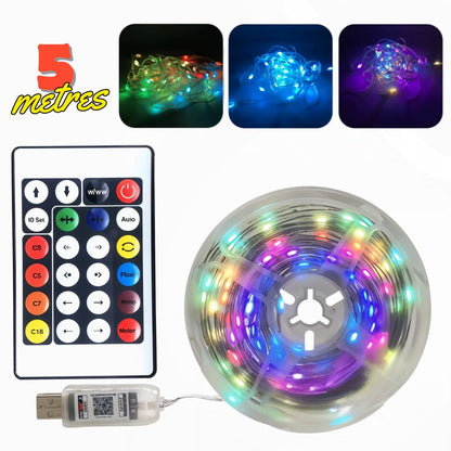Guirlande LED RGB Intelligente USB avec App 5m - شريط إضاءة بطول 5 أمتار تنزوت