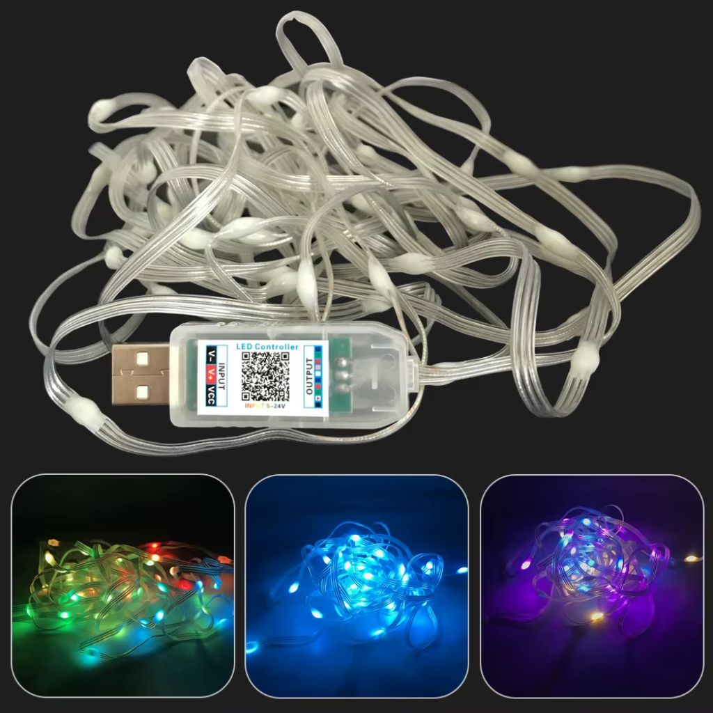 Guirlande LED RGB Intelligente USB avec App 5m - شريط إضاءة بطول 5 أمتار