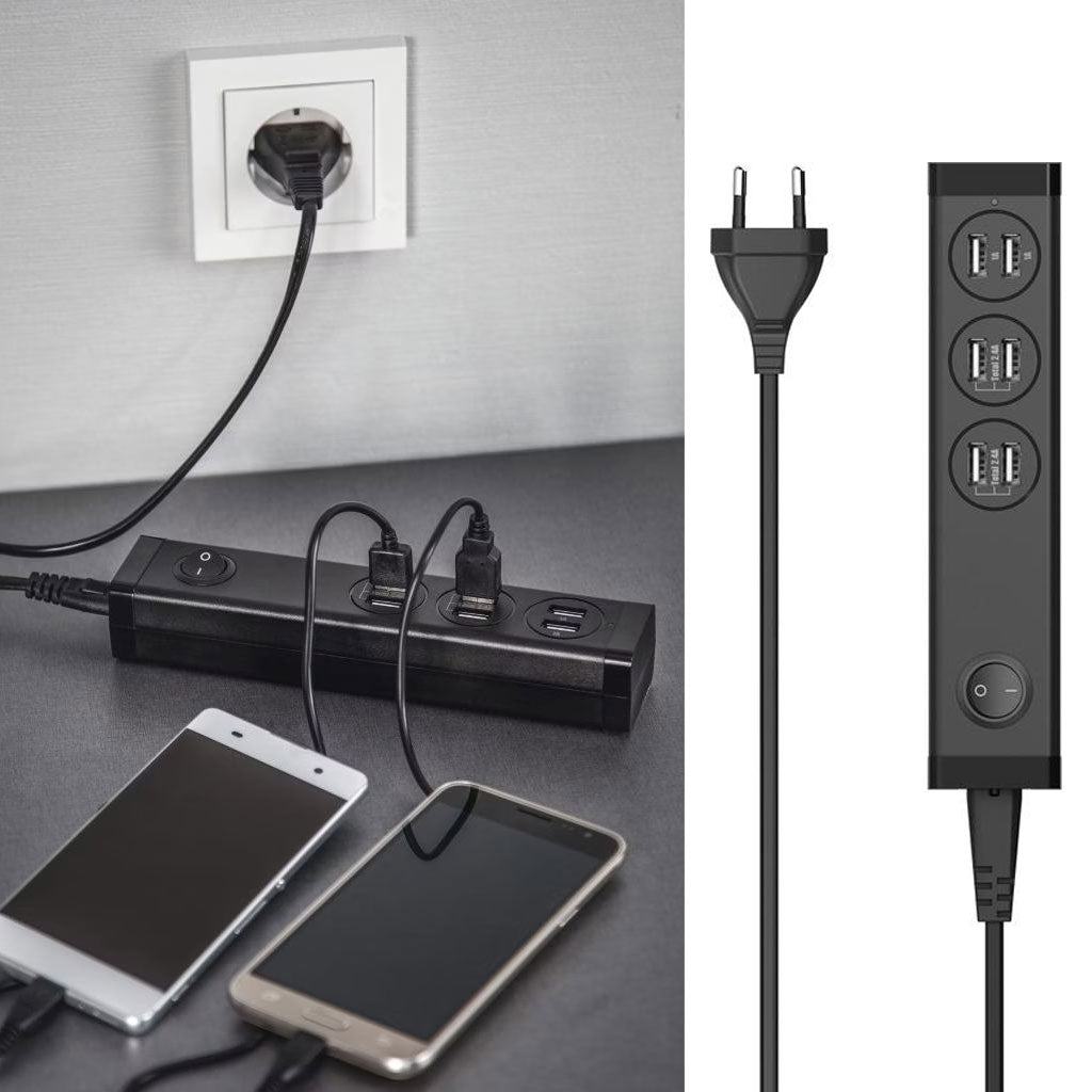 Uniross Station de charge Multi-appareils 6 ports USB A – مقبس طاقة متعدد المنافذ تنزوت