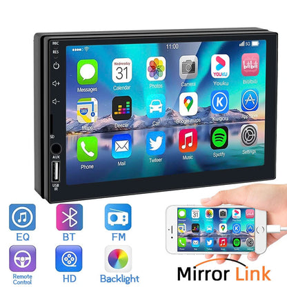 DVD Mp5 7 pouces écran tactile. USB AUX . SD. BT. miroir link G-1001 - تنزوت