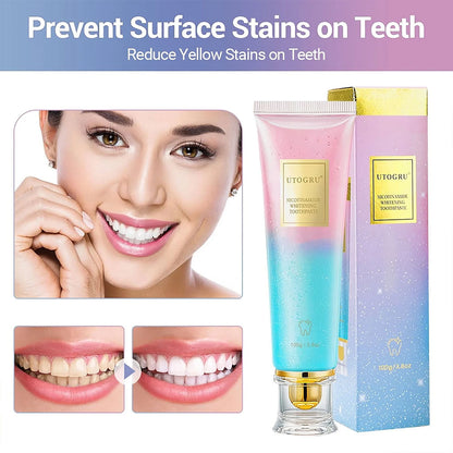 Dentifrice blanchissant à la niacinamide UTOGRU Triple action blanchissante – معجون تبييض الأسنان