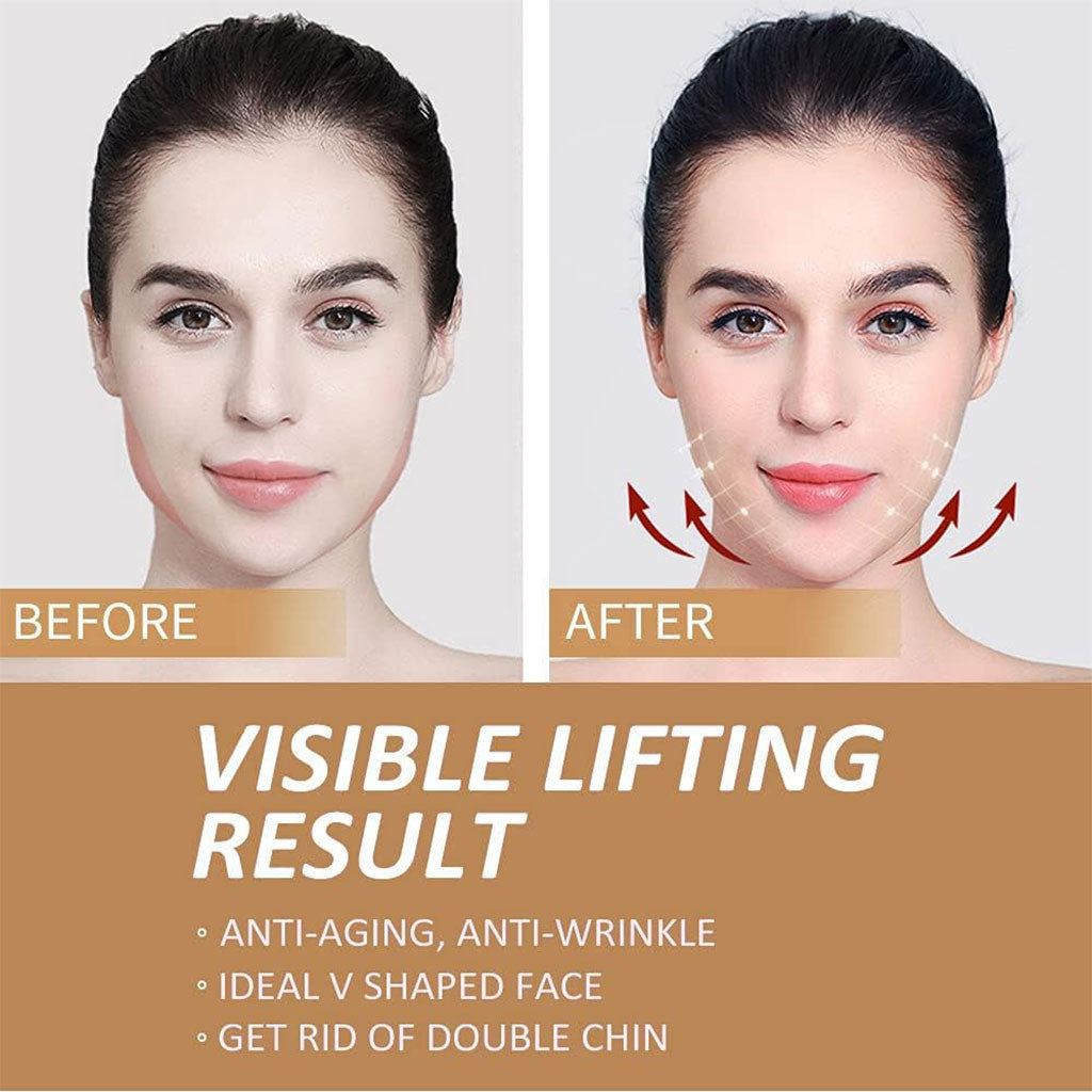 Sangle de levage du visage avec double réduction de menton