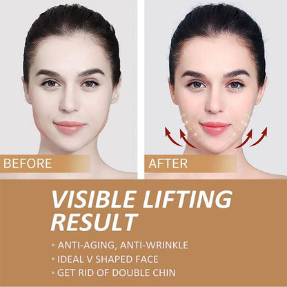 Sangle de levage du visage avec double réduction de menton