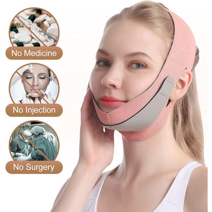 Sangle de levage du visage avec double réduction de menton