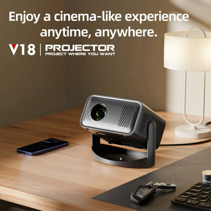 Projecteur Wi-Fi Full HD 1080p avec support réglable à 360° et mise au point électrique – جهاز عرض على الحائط ذكي