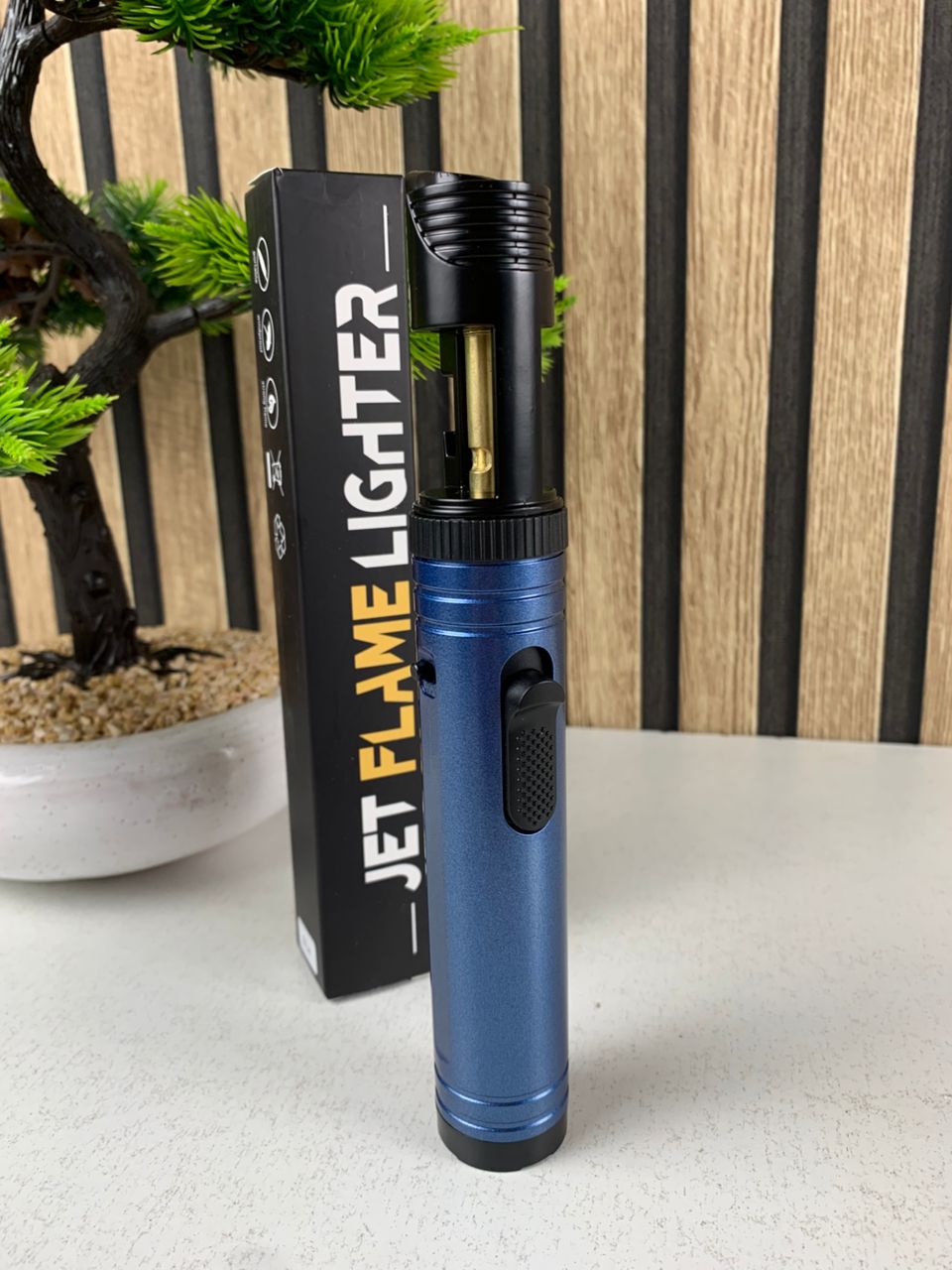 Briquet électrique Jet Flamme avec verrouillage de sécurité et ouvre bouteille