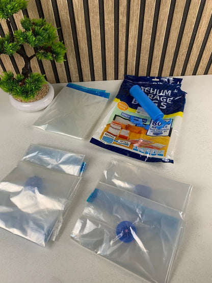 Pack de 5 Sacs Sous-Vide refermables et réutilisables + Pompe Inclus – طقم أكياس ضغط الهواء