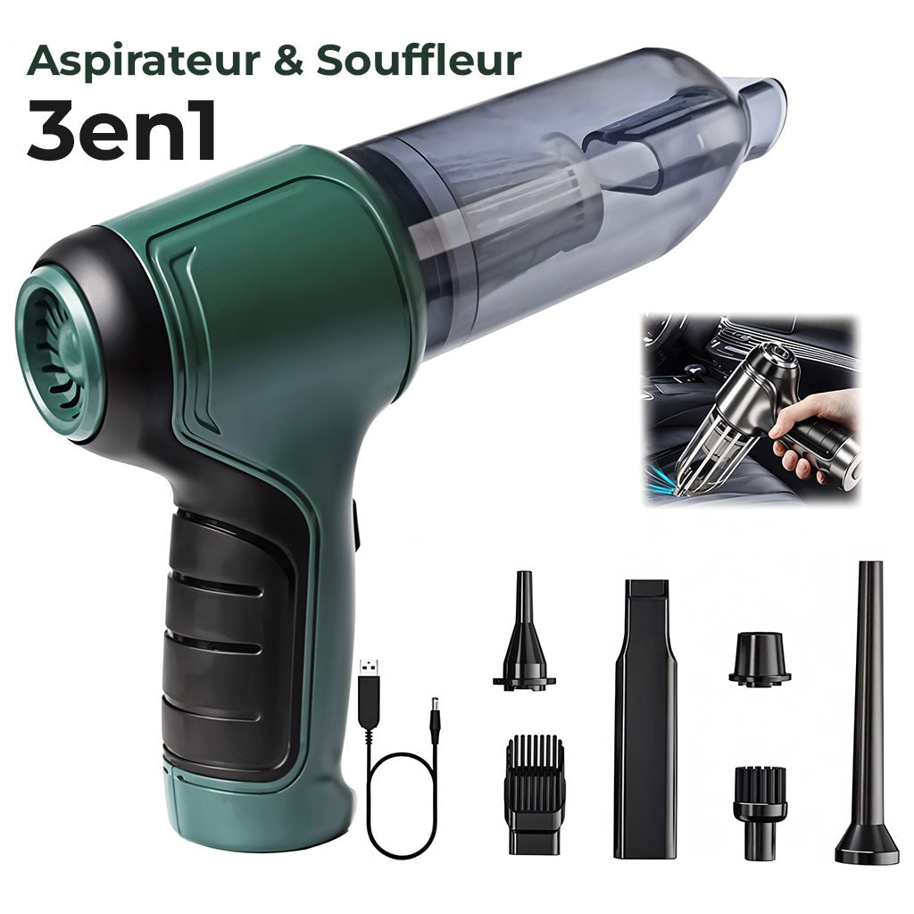 Aspirateur Souffleur à Main sans Fil 3en1 120w 9000pa - تنزوت