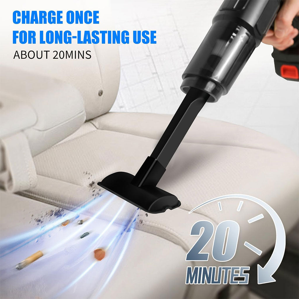 Aspirateur de voiture à main 21 000 Pa sans fil avec batterie rechargeable