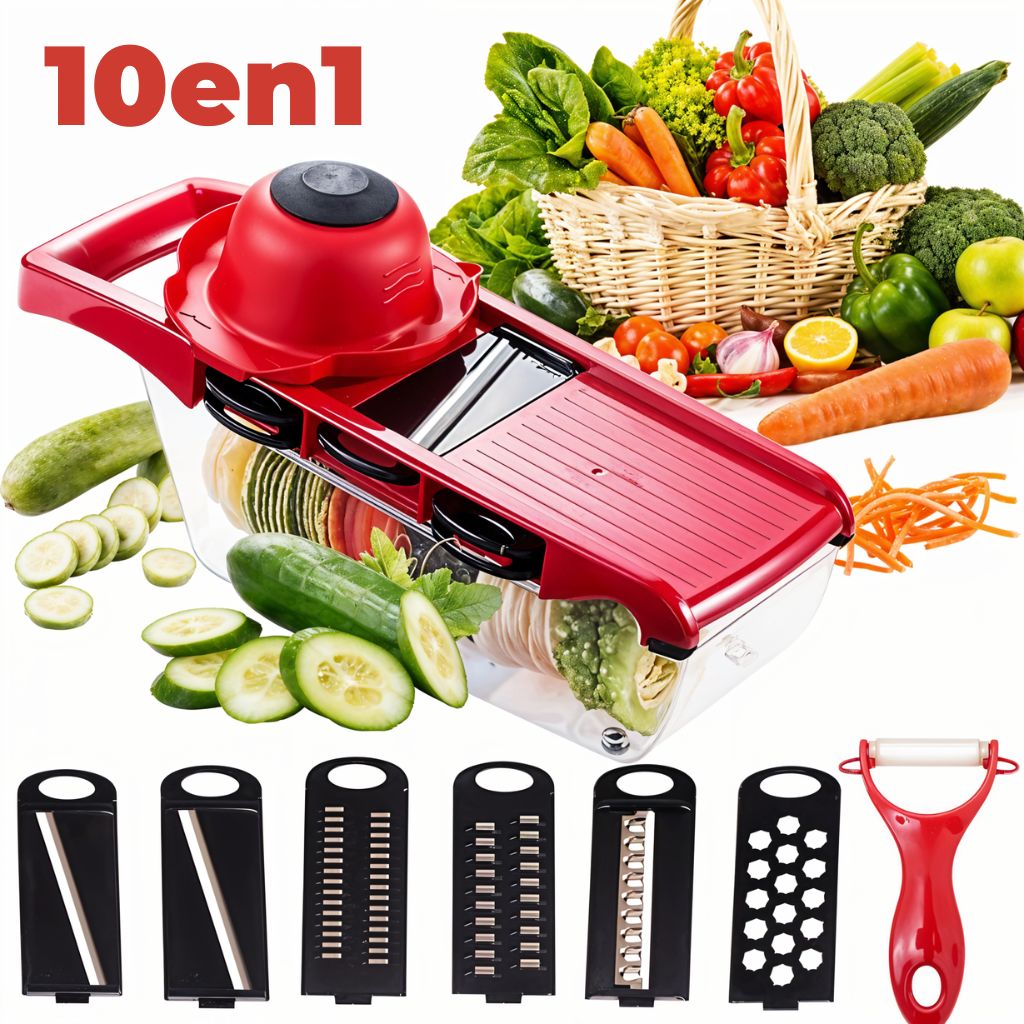 Mandoline Coupe-Légumes 10 en 1 – قطاعة خضروات تنزوت