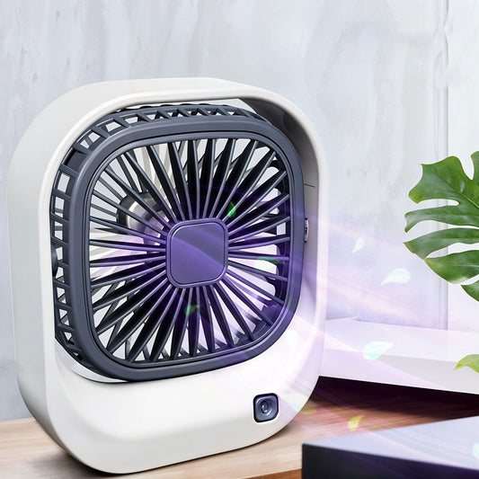 Mini ventilateur carré rechargeable par USB – مروحة مكتب قابلة للشحن تنزوت