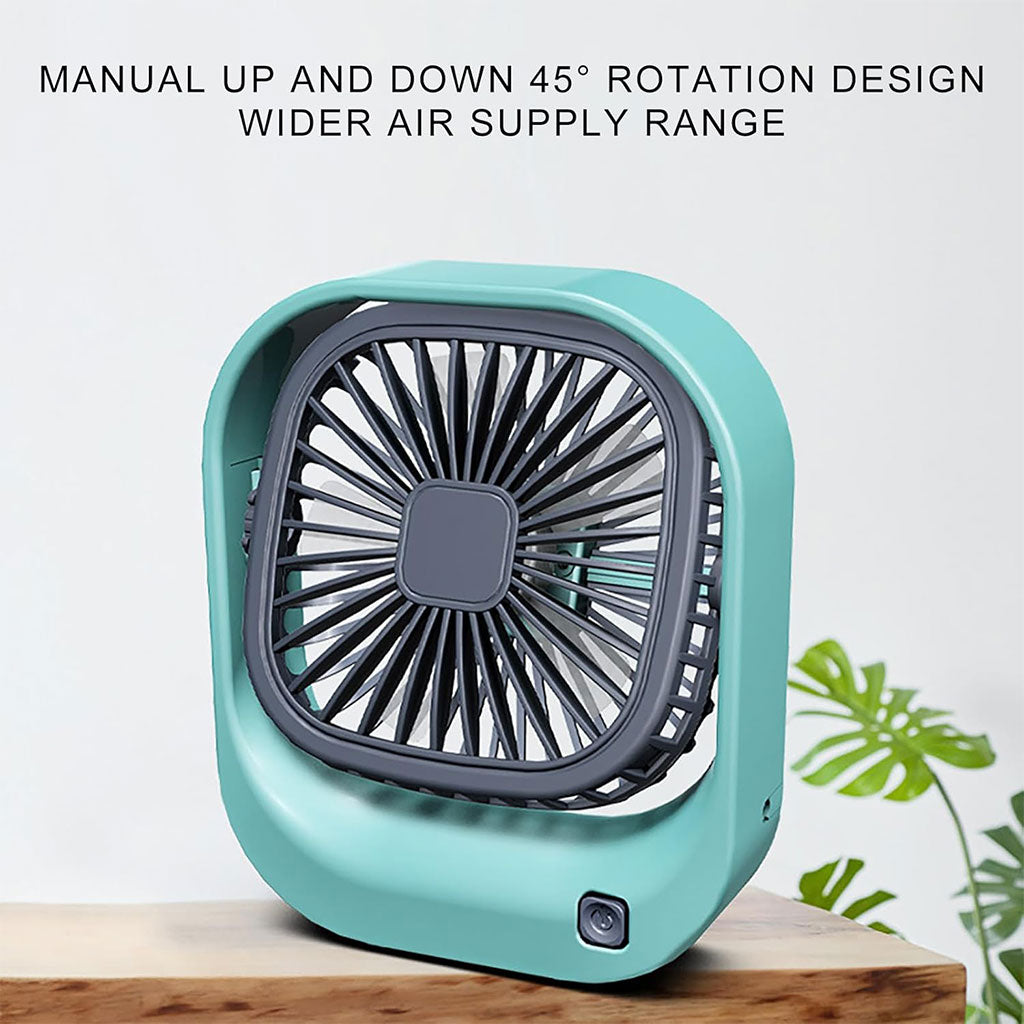 Mini ventilateur carré rechargeable par USB – مروحة مكتب قابلة للشحن
