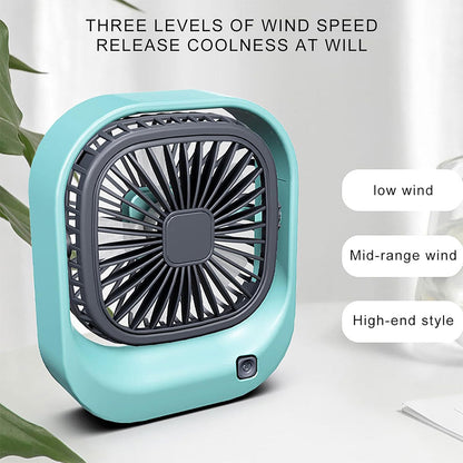 Mini ventilateur carré rechargeable par USB – مروحة مكتب قابلة للشحن