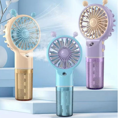 Humidificateur et Ventilateur Portatif avec Batterie Rechargeable USB 2en1 – مروحة ومعطر جو