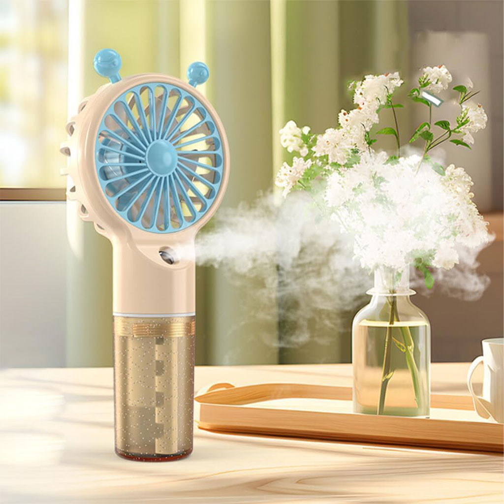 Humidificateur et Ventilateur Portatif avec Batterie Rechargeable USB 2en1 – مروحة ومعطر جو