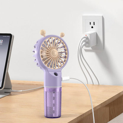 Humidificateur et Ventilateur Portatif avec Batterie Rechargeable USB 2en1 – مروحة ومعطر جو