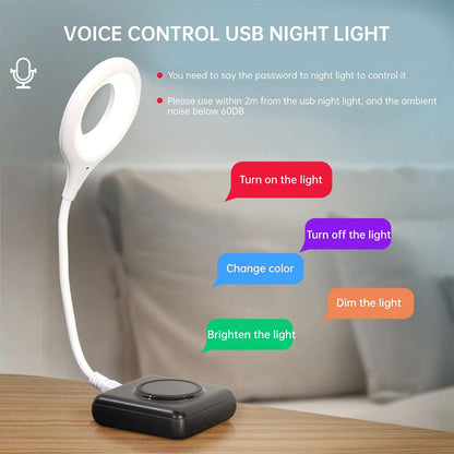 Lampe LED USB de Lecture à Commande Vocale – مصباح يعمل بالصوت