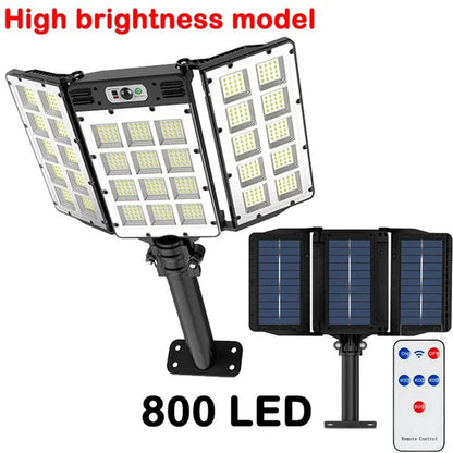 Lampes Solaires Extérieure Super lumineuse avec 3 Panneaux 800LED et Télécommande – مصباح خارجي بالطاقة الشمسية مع يد تحكم