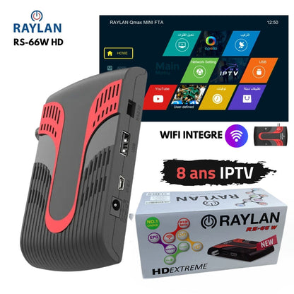 Raylan RS-66W HD Digital Satellite TV Receiver Avec Clé wifi Intégré - تنزوت