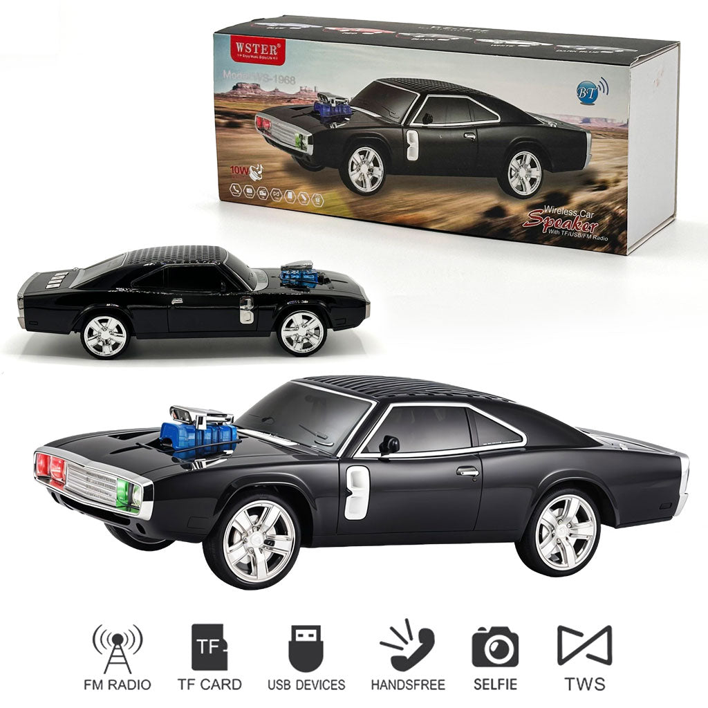 Voiture Haut-Parleur Bluetooth Sans Fil Rechargeable WSTER CAR 1968 – سيارة مكبر صوت بلوتوث لاسلكي تنزوت