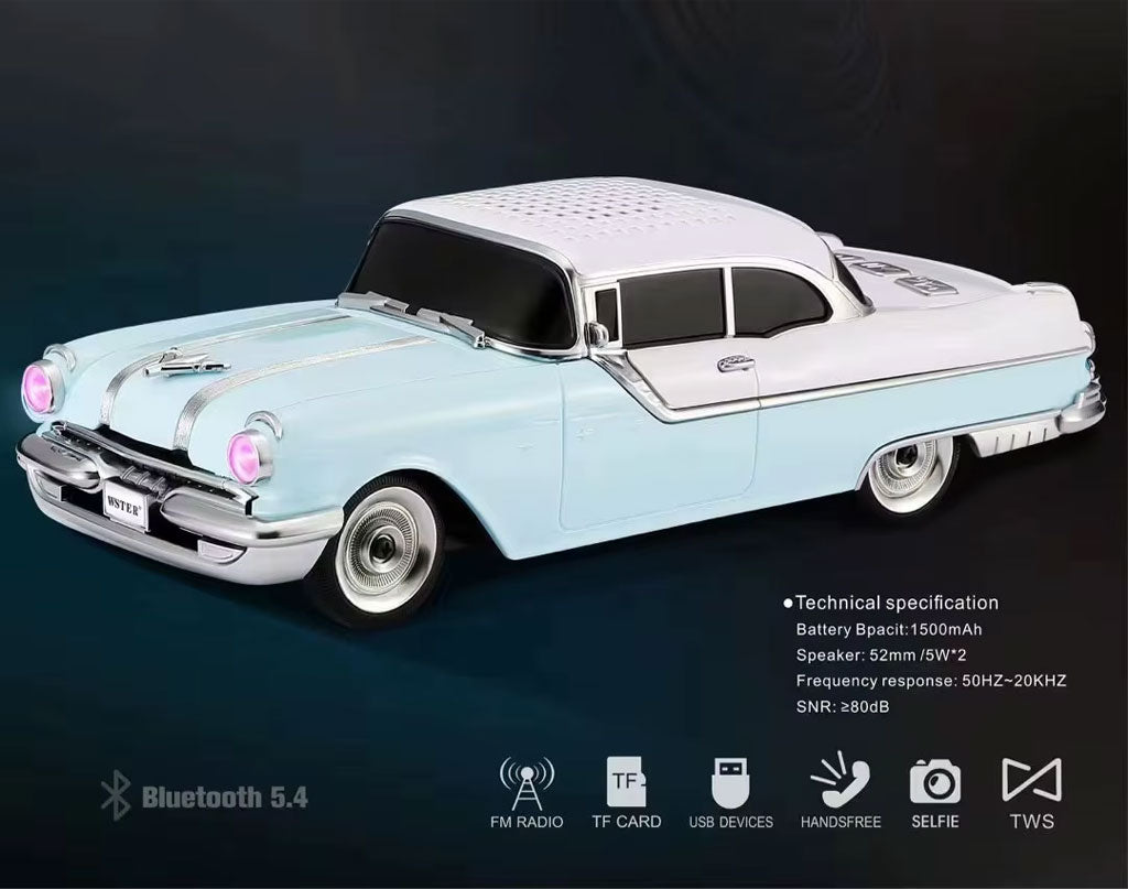 Haut-parleur Bluetooth Sans Fil en Forme de Voiture Pontiac – مكبر صوت بلوتوث لاسلكي على شكل سيارة