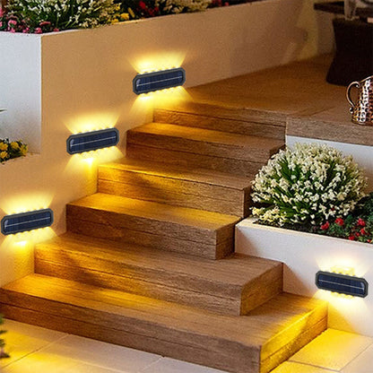 Lampe Solaire Murale 8LED avec Détection de Mouvement Auto 1Pcs