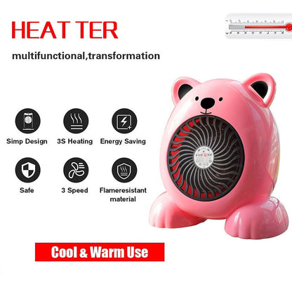 Mini radiateur chauffage électrique Ours 380W