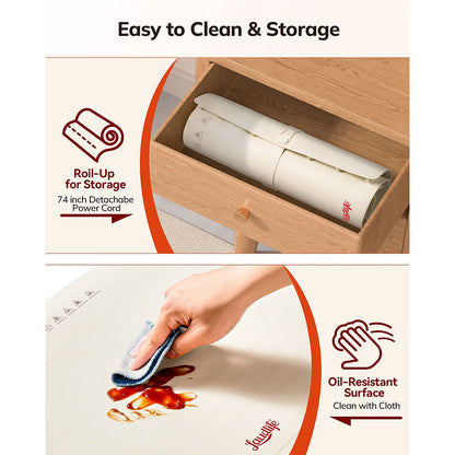 Tapis électrique chauffant en silicone alimentaire à température réglable – بساط تسخين المأكولات