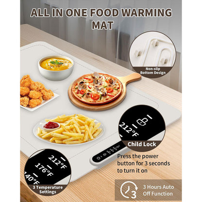 Tapis électrique chauffant en silicone alimentaire à température réglable – بساط تسخين المأكولات