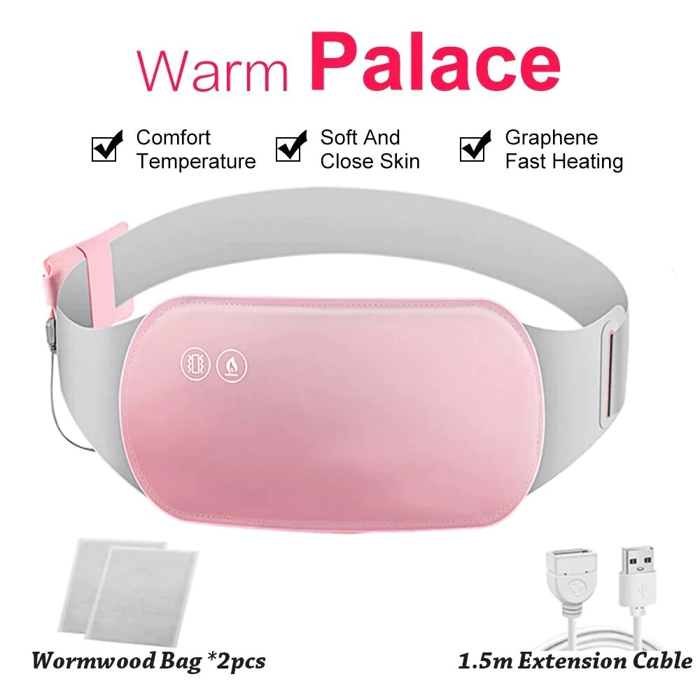 Ceinture Vibromasseur chauffant pour les douleurs menstruelles حزام هزاز ساخن لتسكين آلام الدورة الشهرية