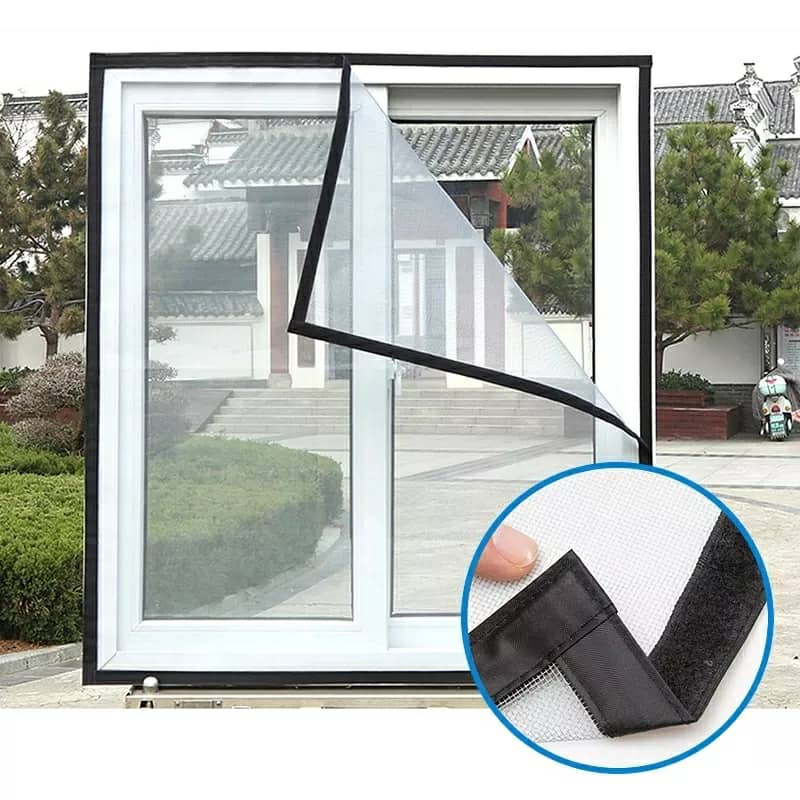 Pack  Moustiquaires Pour Fenêtre et 1 Moustiquaire pour porte avec fermeture magnétique