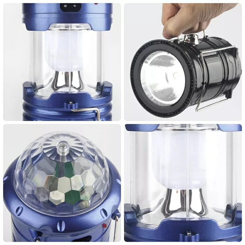 Camping light lantern 3IN1 multi-fonction Rechargeable lamp ,torch ,disco ball rotatif