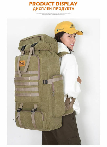 Sac à dos randonnée tactique militaire 80l imperméable