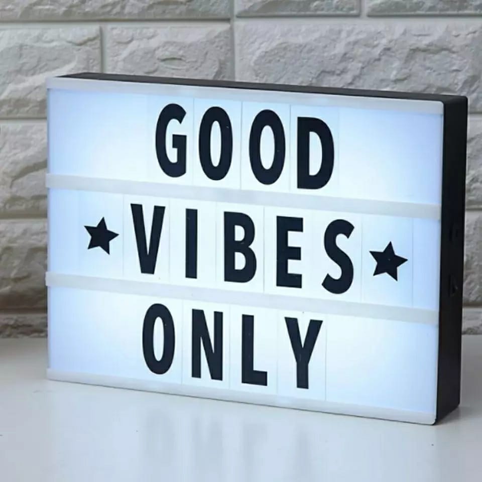 LED MESSAGE LIGHT BOX -Noir et Blanc