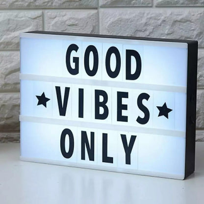 LED MESSAGE LIGHT BOX -Noir et Blanc