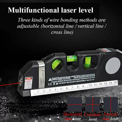 Niveau Laser 4en1 Fixit Level pro 3 Outil de musure Polyvalent Ruban De 8 Pieds