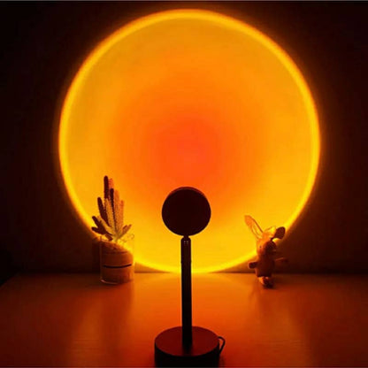 Projecteur de coucher de soleil rotatif à 180 ° USB décoration murale