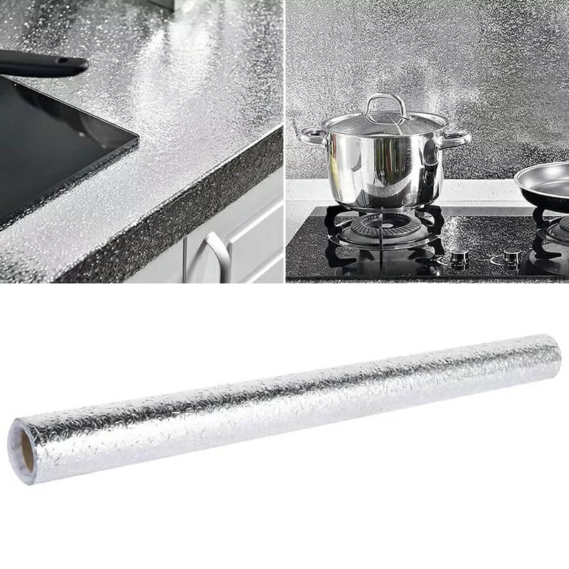 Autocollant d'aluminium auto-adhésif 5M Anti-l'huile pour cuisine